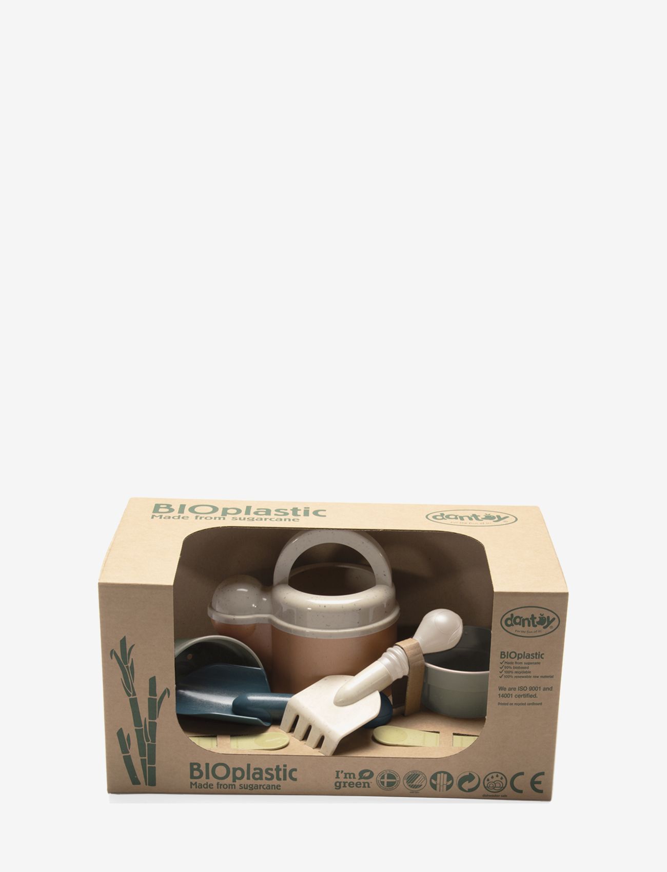 Dantoy - BIO PLANTING SET WITH WATERING CAN - sommarfynd - gray, dustyorange, militairy green, petroleumsblue - 1