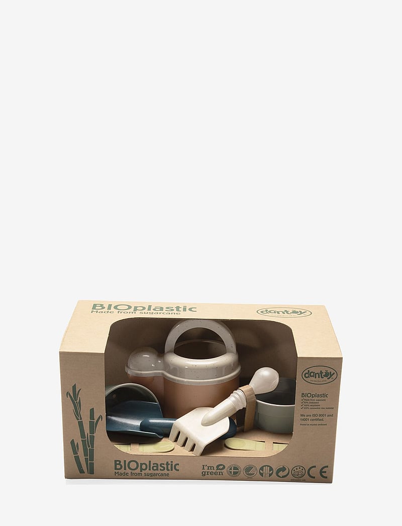 Dantoy - BIO PLANTING SET WITH WATERING CAN - gifts below 15000kr - gray, dustyorange, militairy green, petroleumsblue - 1