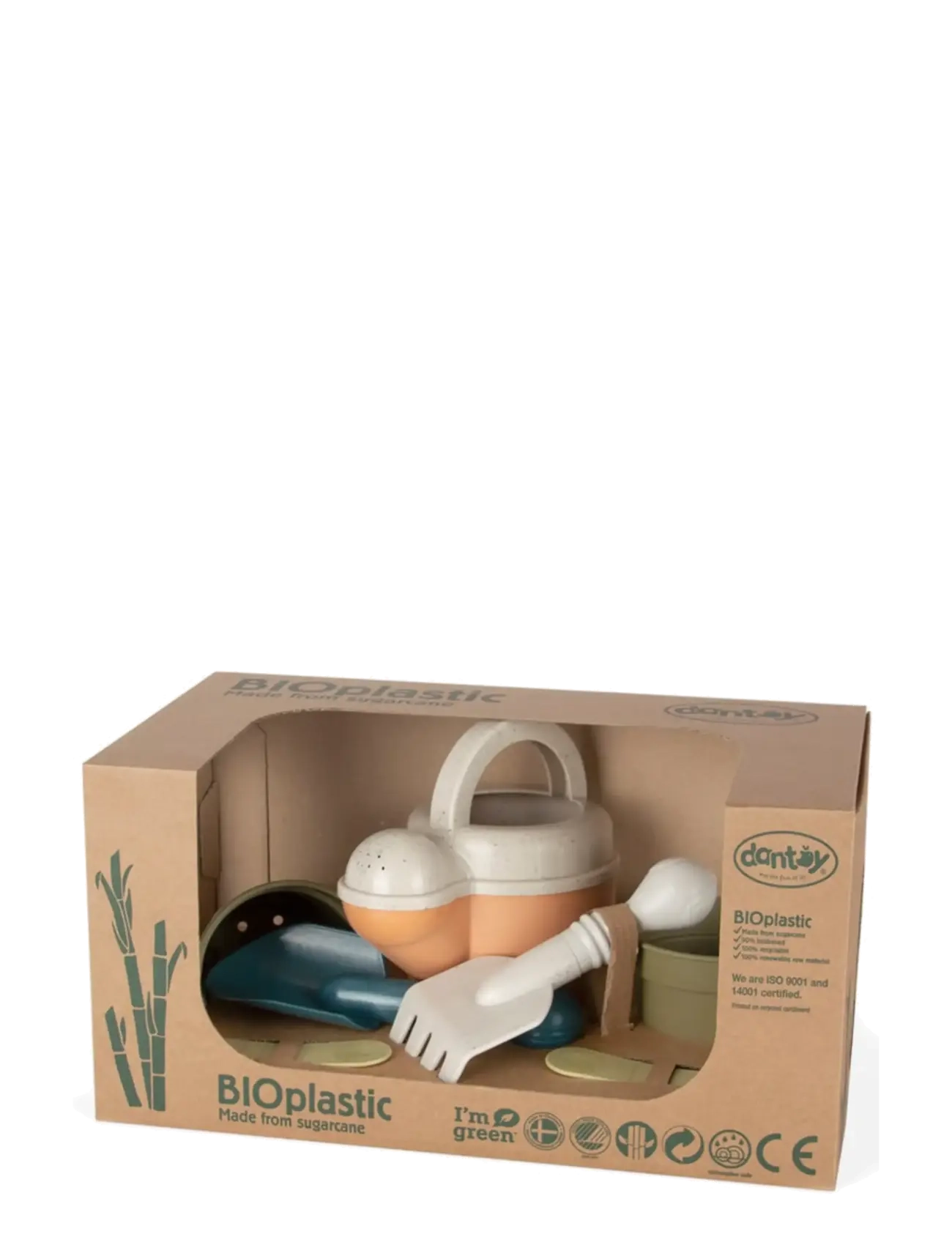 Dantoy - BIO PLANTING SET WITH WATERING CAN - uteleksaker - gray, dustyorange, militairy green, petroleumsblue - 2