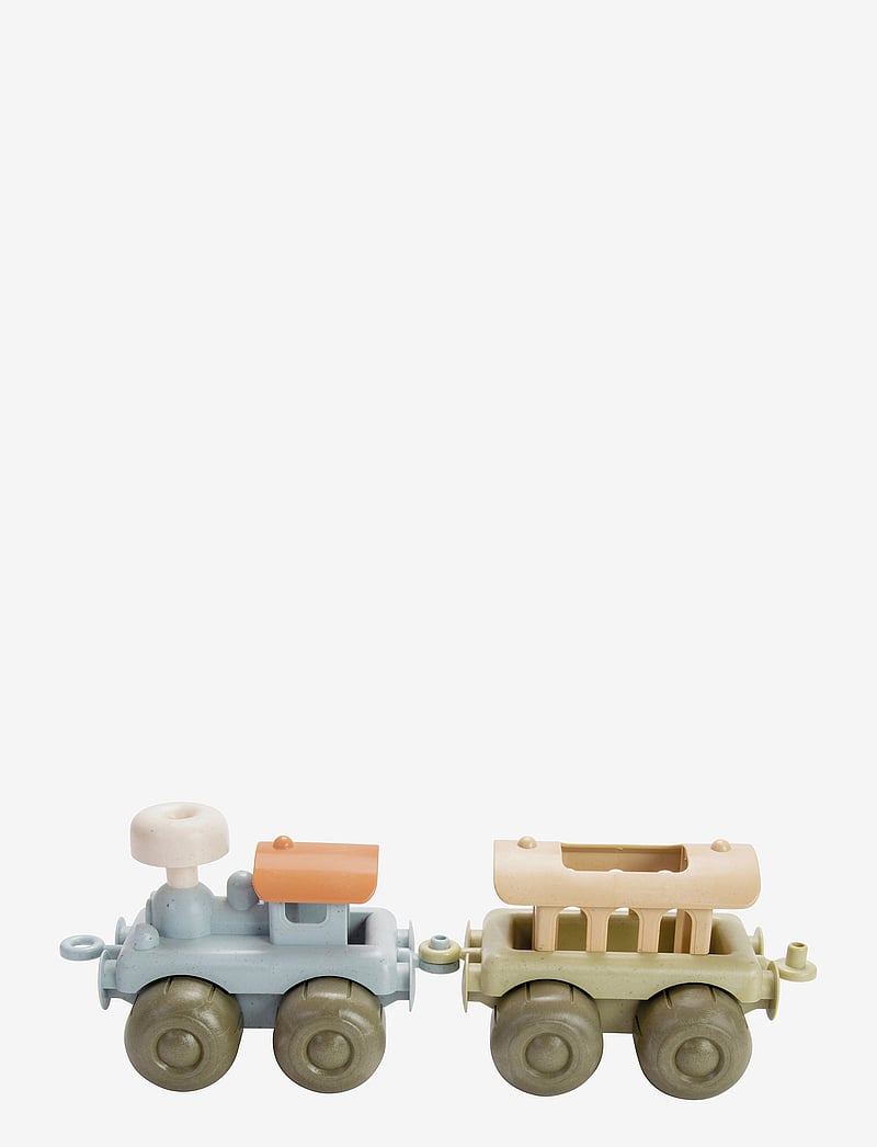 Dantoy - BIO TRAIN SET GIFT BOX - trucks - dusty-blue, army-green, dusty-orange - 0