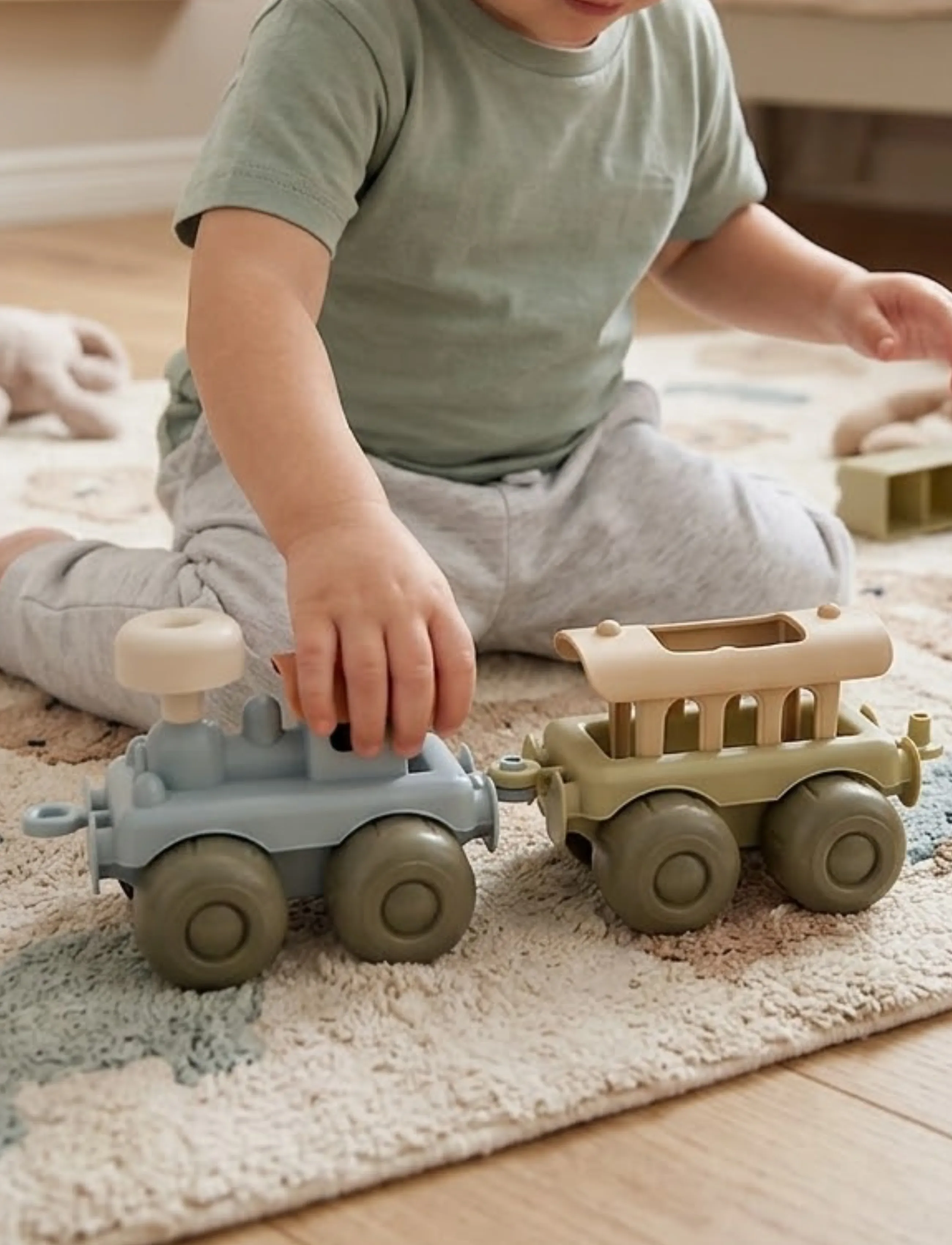 Dantoy Bio Train Set Gift Box, One Size, Multi/patterned, Legetøjskøretøjer > Lastbiler, Børn