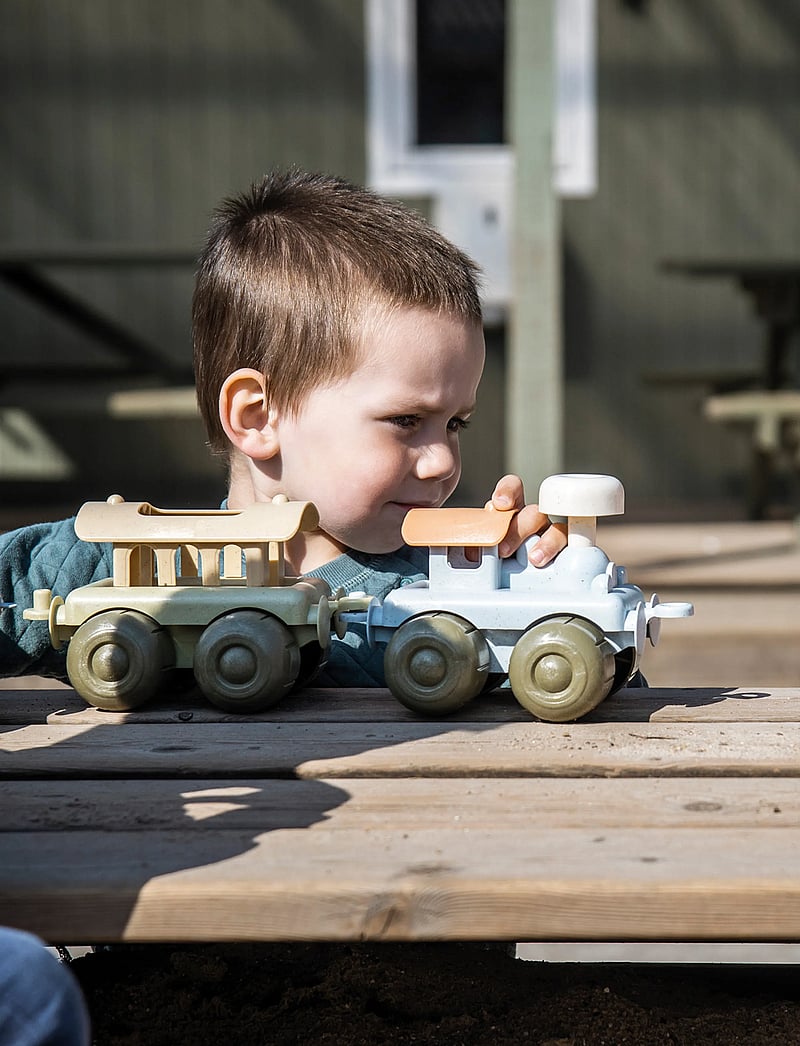 Dantoy - BIO TRAIN SET GIFT BOX - dusty-blue, army-green, dusty-orange - 5