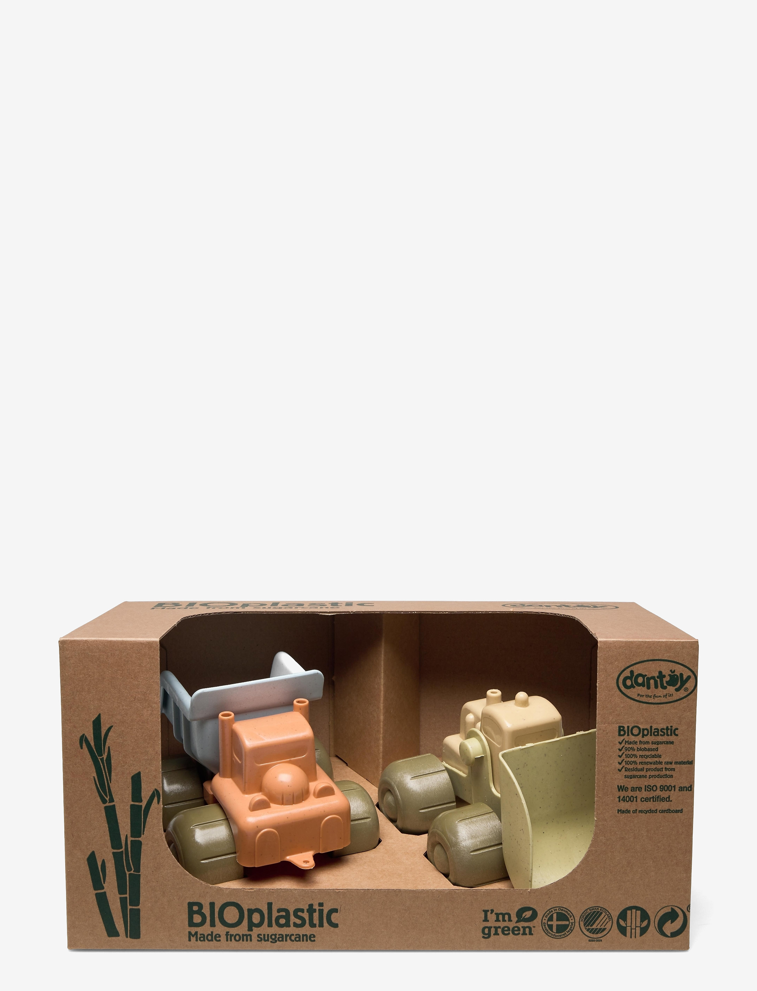 Dantoy - BIO CONSTRUCTION VEHICLE SET GIFTBOX - ehitusautod - dusty-orange, dusty-blue, dusty-brown, dusty-green - 1
