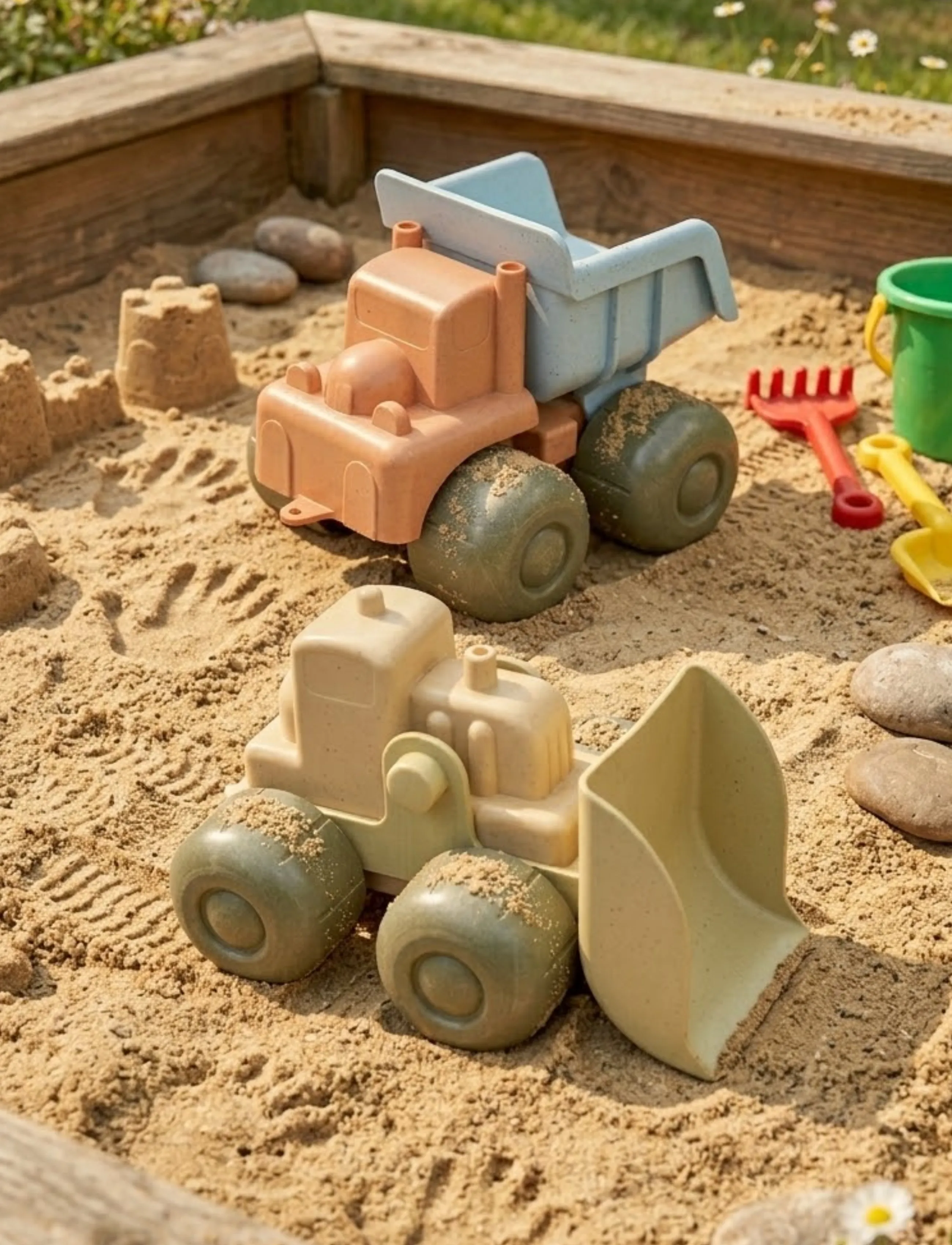 Dantoy - BIO CONSTRUCTION VEHICLE SET GIFTBOX - ehitusautod - dusty-orange, dusty-blue, dusty-brown, dusty-green - 3