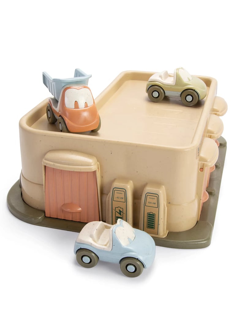 Dantoy - BIO GARAGE WITH 3 CARS - brown, blue, orange, green - 5