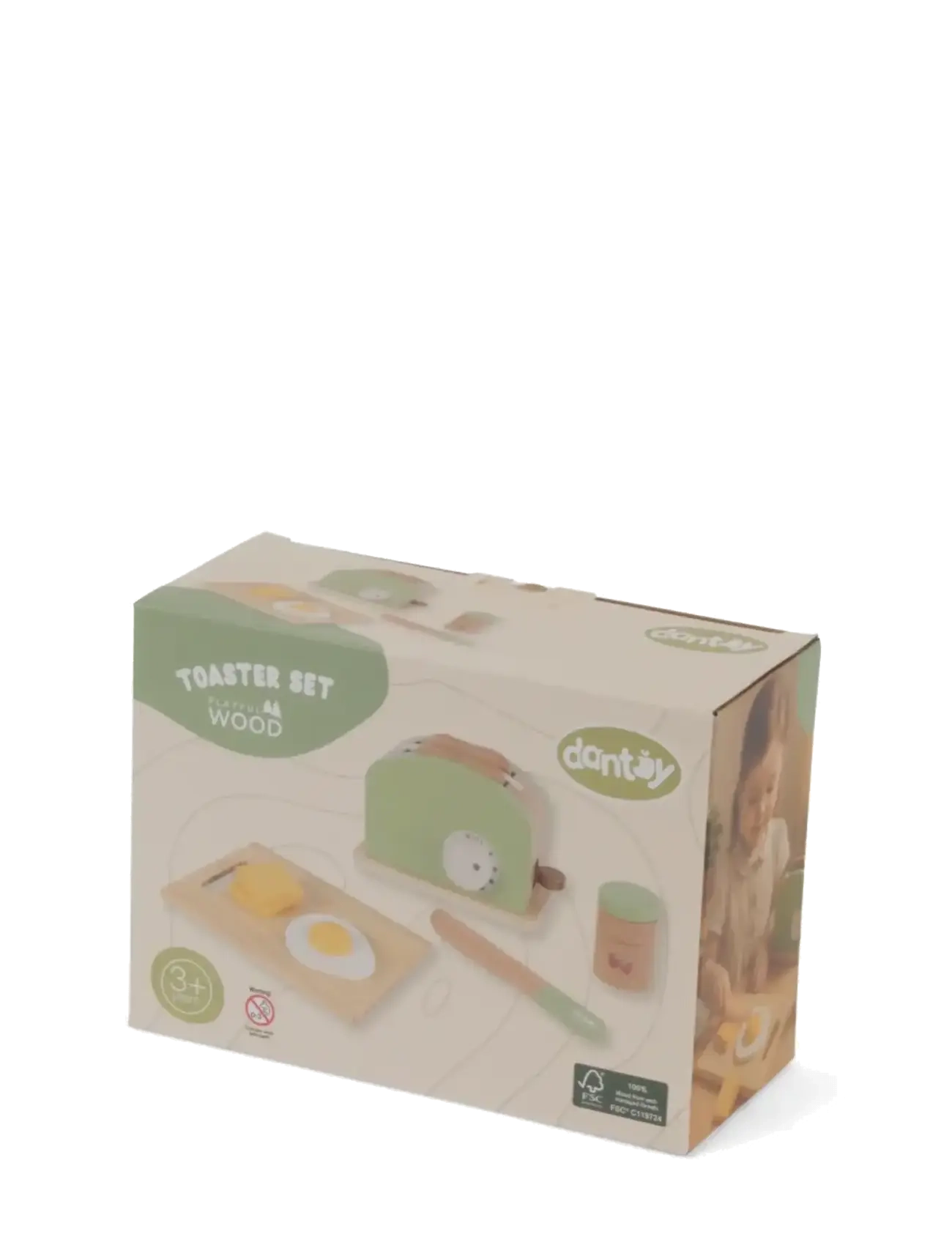 Dantoy - TOASTER SET WOOD IN GIFT BOX - 9 PCS - zubehör für spielzeugküchen - mixed colours - 2