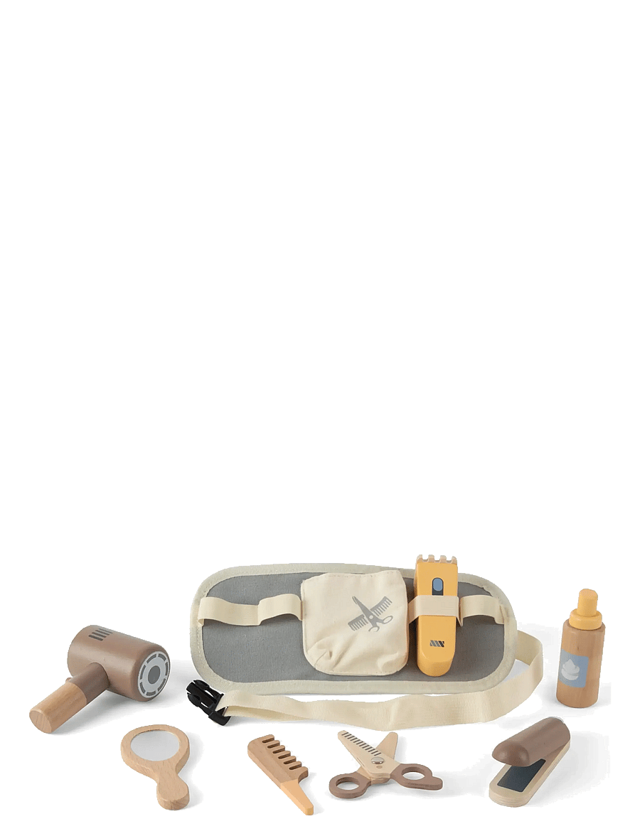 Dantoy - BARBER PLAY SET WOOD IN GIFTBOX 8 PCS - falsk sminke & tilbehør - mixed colours - 1