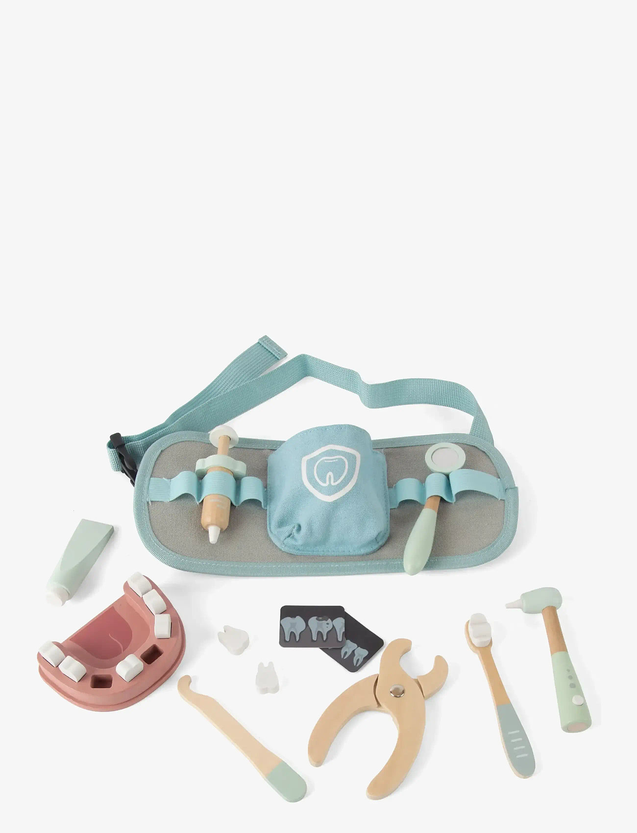 Dantoy - DENTIST PLAY SET WOOD IN GIFTBOX 19 PCS - lasten lääkärisetit - mixed colours - 1