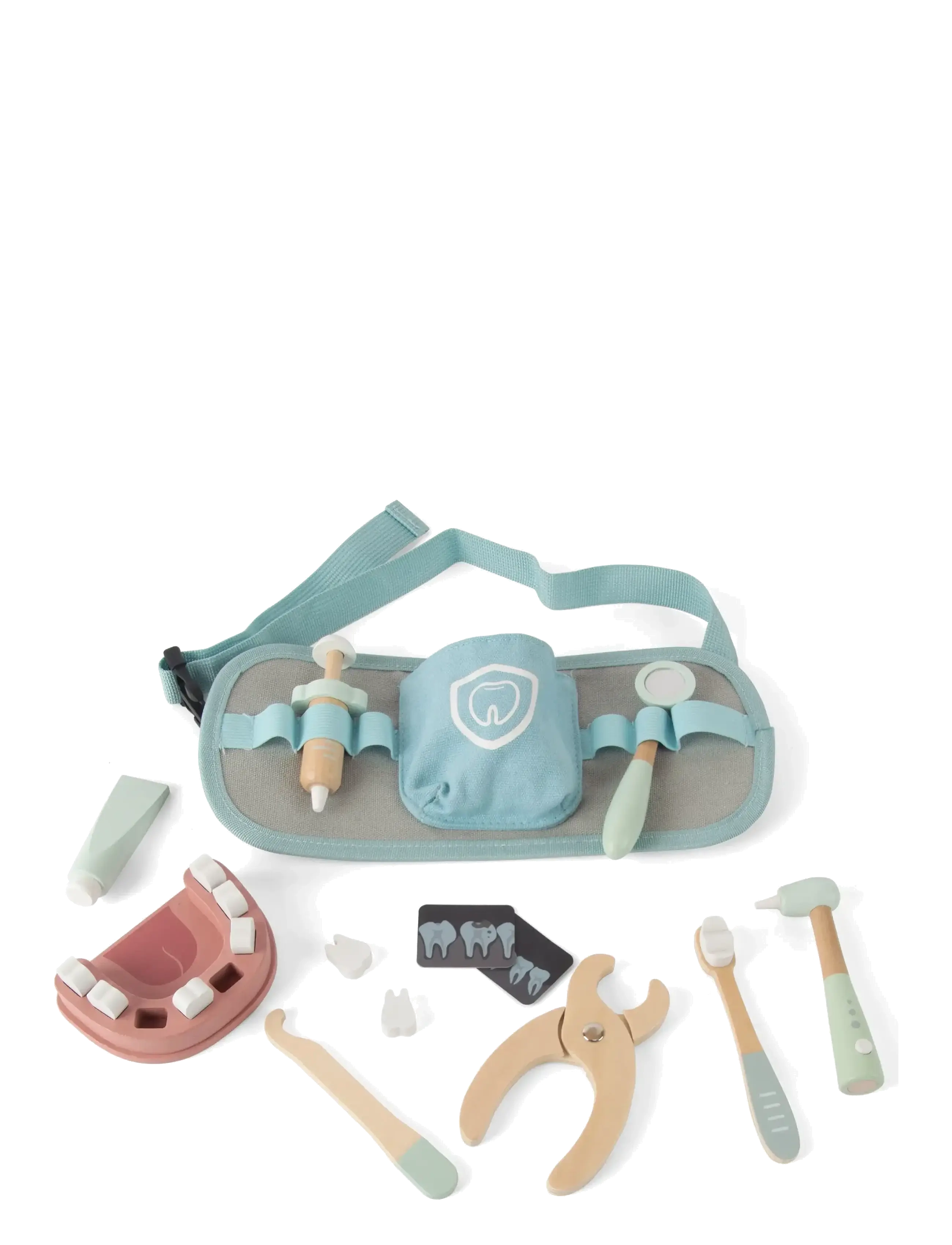 Dantoy DENTIST PLAY SET WOOD IN GIFTBOX 19 PCS - Leksaker - MIXED COLOURS / multi