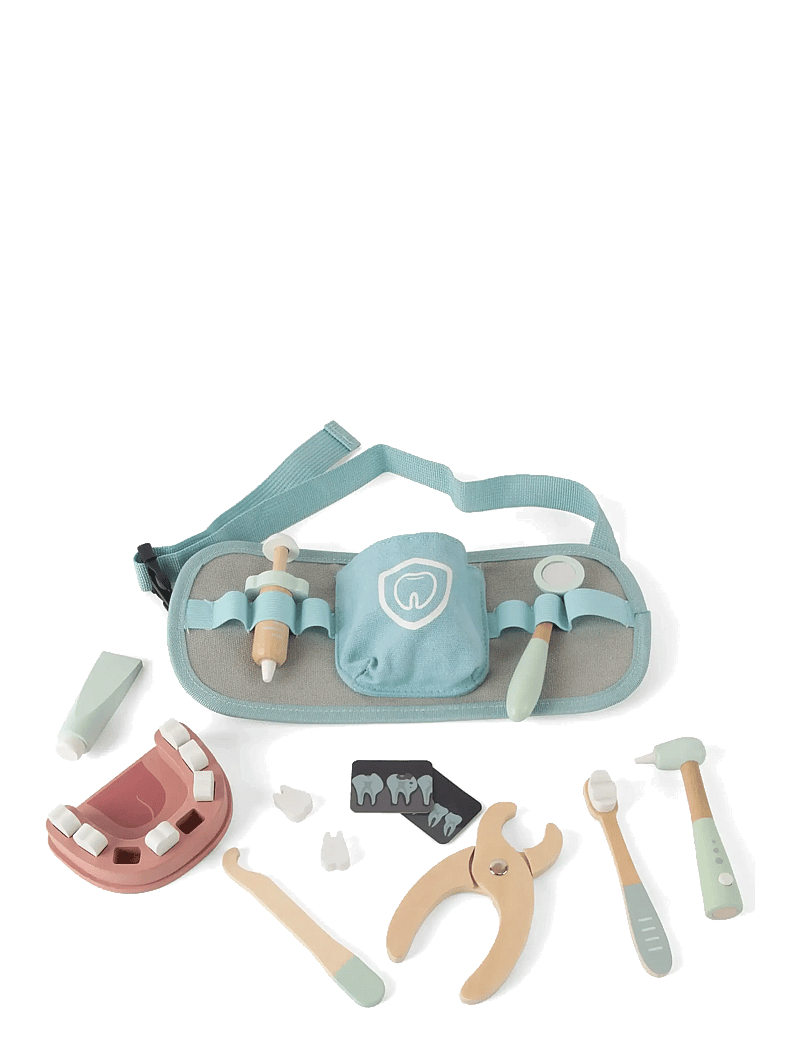 Dantoy - DENTIST PLAY SET WOOD IN GIFTBOX 19 PCS - lasten lääkärisetit - mixed colours - 1