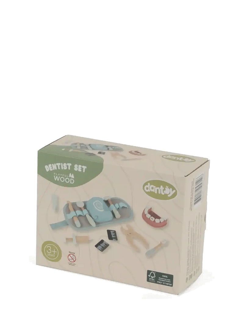 Dantoy - DENTIST PLAY SET WOOD IN GIFTBOX 19 PCS - lasten lääkärisetit - mixed colours - 2