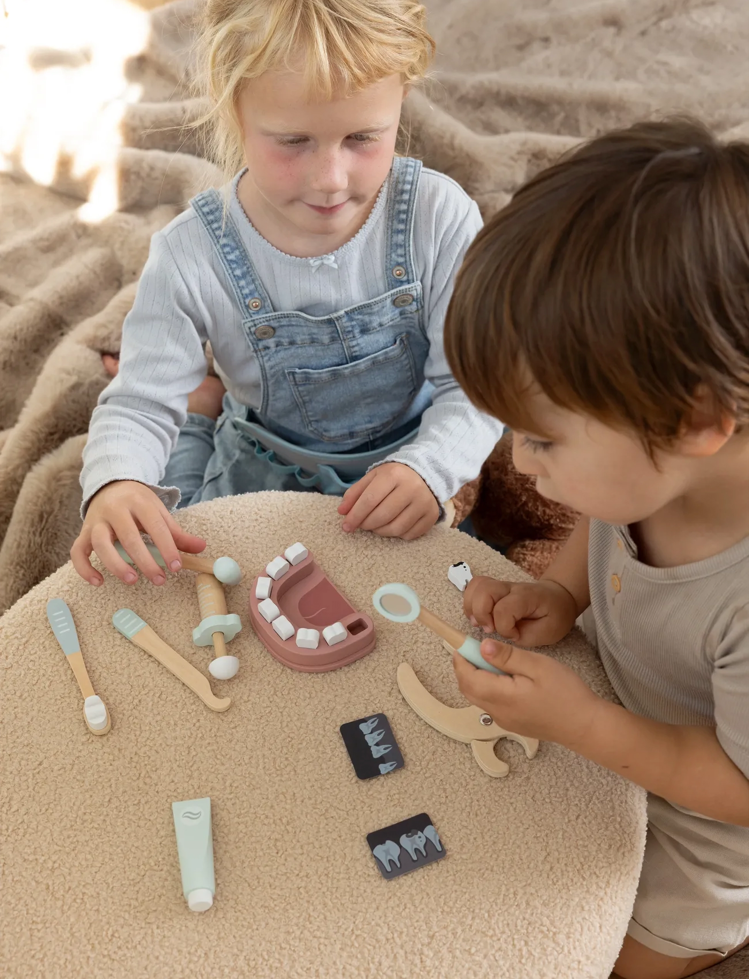 Dantoy Dentist Play Set Wood In Giftbox 19 Pcs, One Size, Role Play, Mehrfarbig/gemustert - Kids Doctor Kit, Kinder
