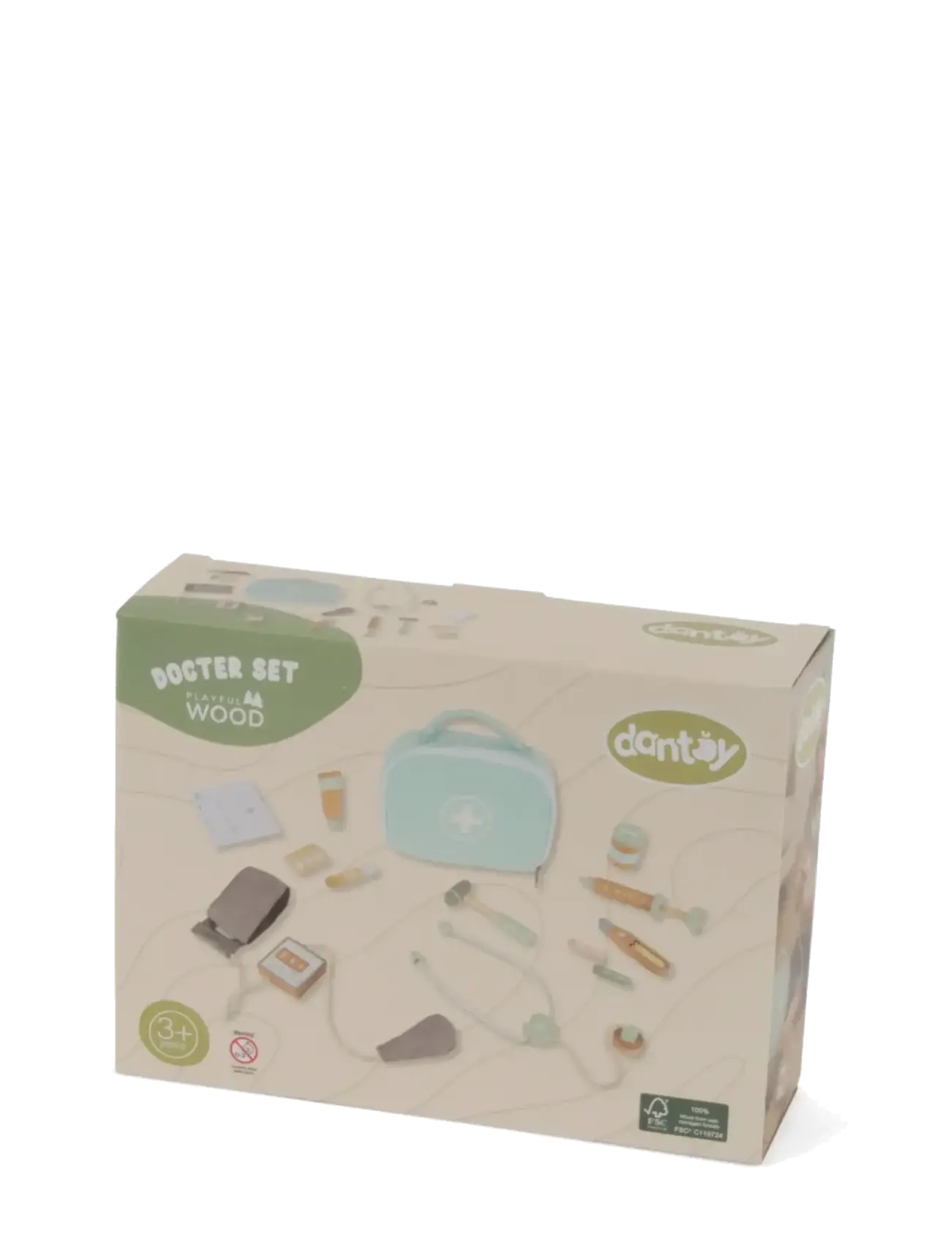 Dantoy - DOCTOR PLAY SET WOOD IN GIFTBOX 23 PCS - lægesæt - mixed colours - 2