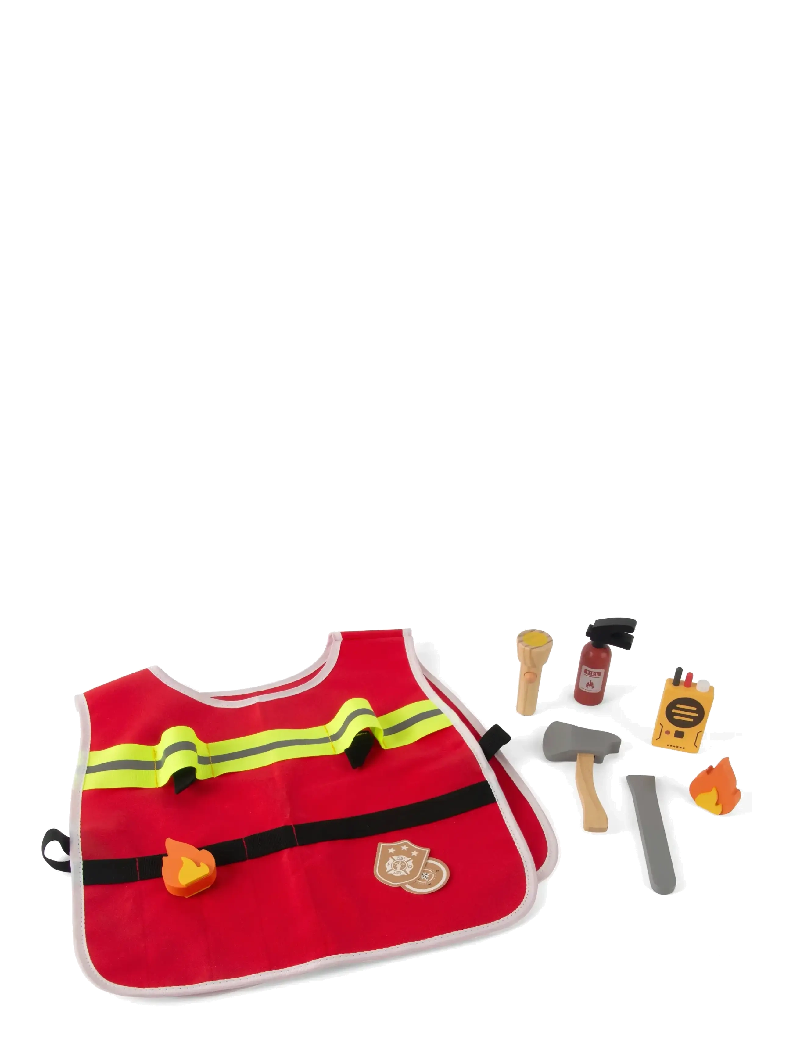 Dantoy FIREFIGHTER PLAY SET WOOD IN GIFTBOX 10 PCS - Leksaker 3-5 år - MIXED COLOURS / multi