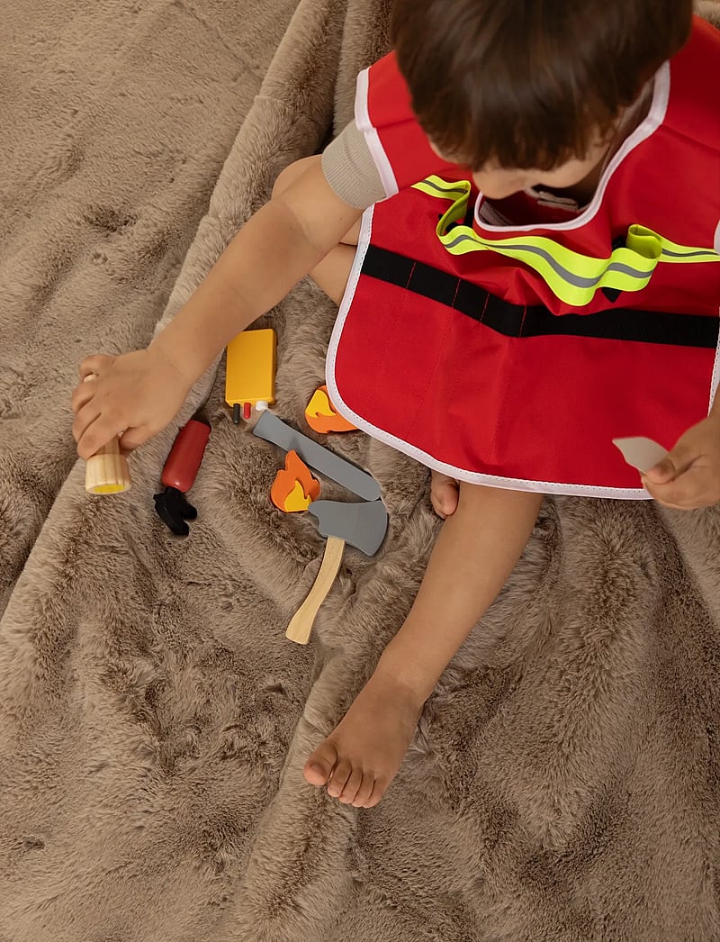 Dantoy - FIREFIGHTER PLAY SET WOOD IN GIFTBOX 10 PCS - costumes - mixed colours - 5
