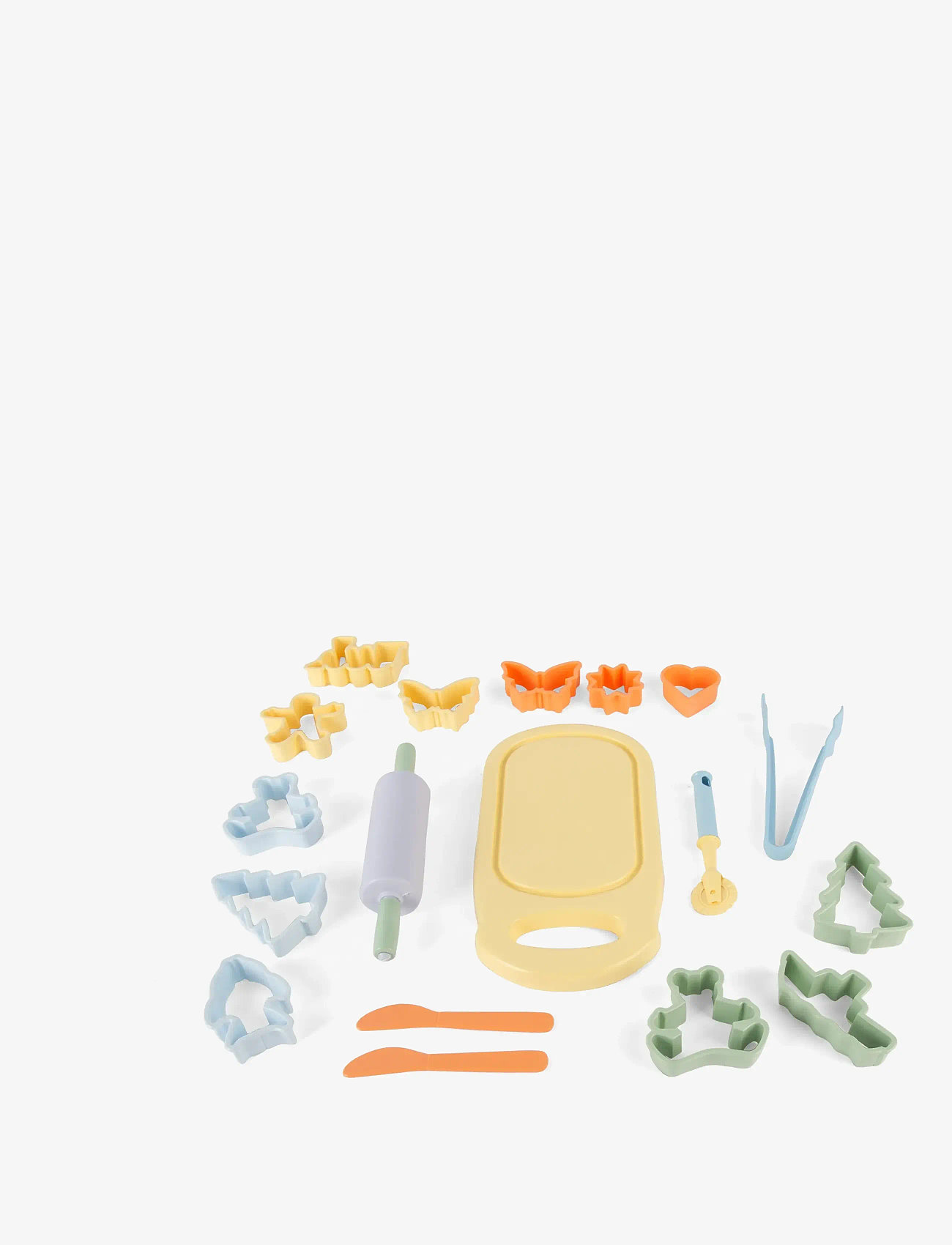 Dantoy - PASTEL PLAY DOUGH SET - green, light purple, light yellow, orange, summer blue - 1