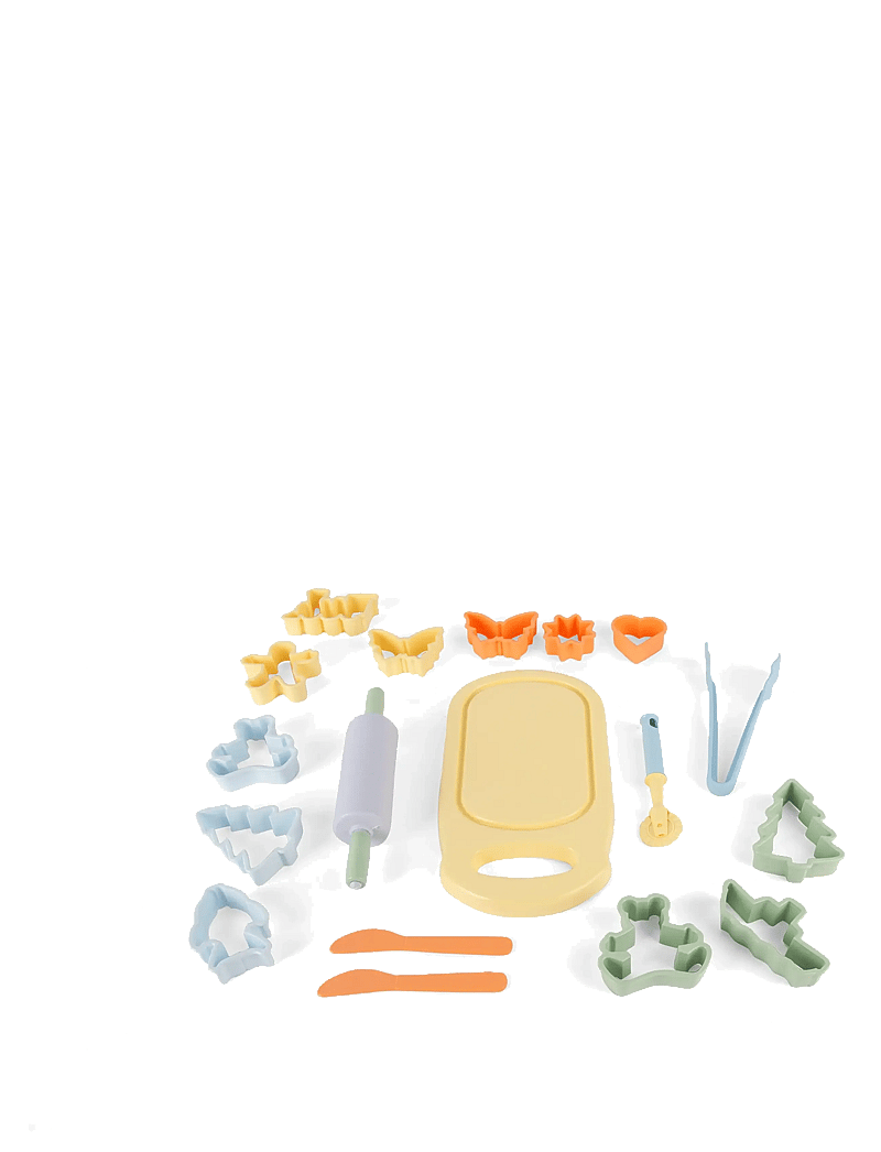 Dantoy - PASTEL PLAY DOUGH SET - green, light purple, light yellow, orange, summer blue - 0