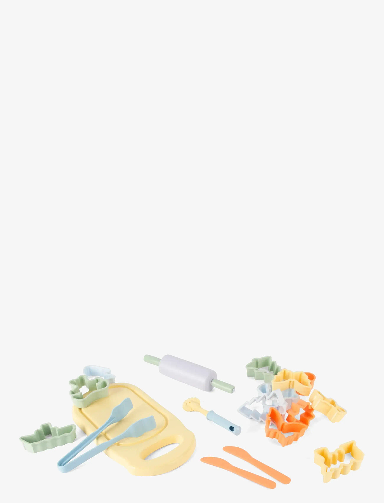 Dantoy - PASTEL PLAY DOUGH SET - green, light purple, light yellow, orange, summer blue - 2