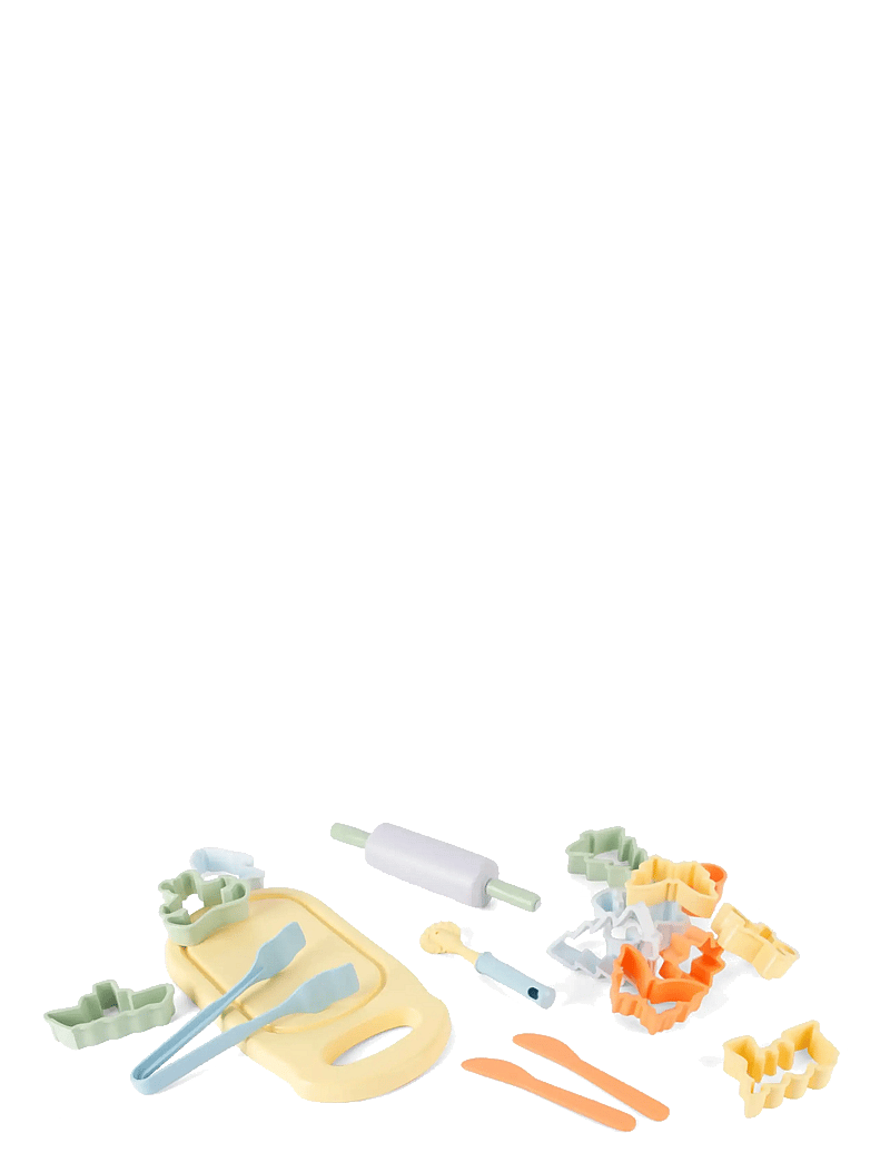 Dantoy - PASTEL PLAY DOUGH SET - green, light purple, light yellow, orange, summer blue - 1