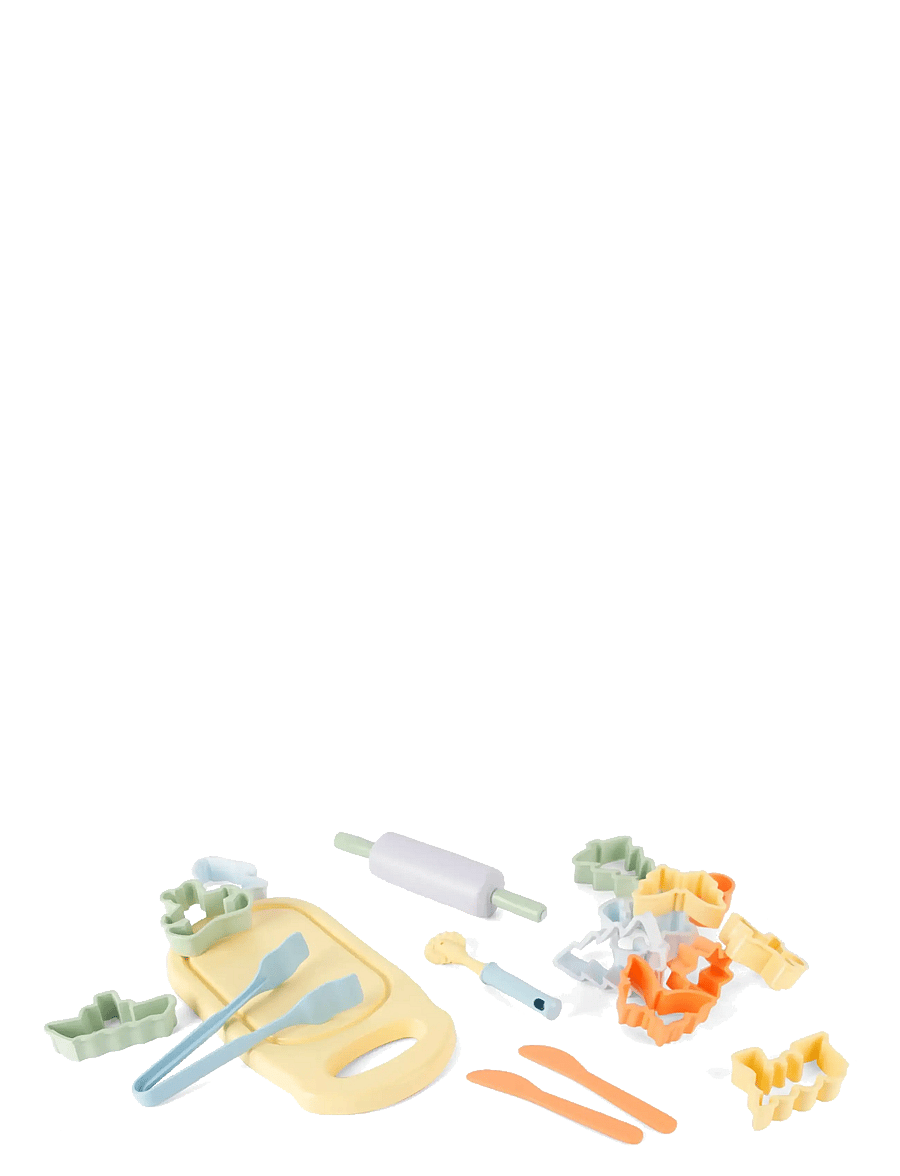 Dantoy - PASTEL PLAY DOUGH SET - bastelset - green, light purple, light yellow, orange, summer blue - 2