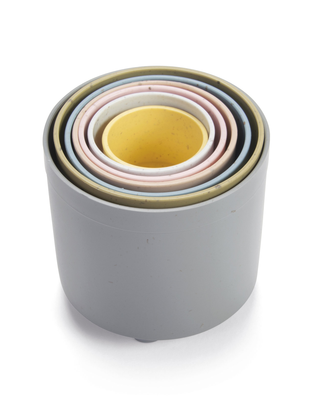 Dantoy - TINY BIO PLAY CUPS - 6+ MONTHS - julegaver under 300kr - dusty-blue, army-green, dusty-pink, dusty-yellow, grey - 1