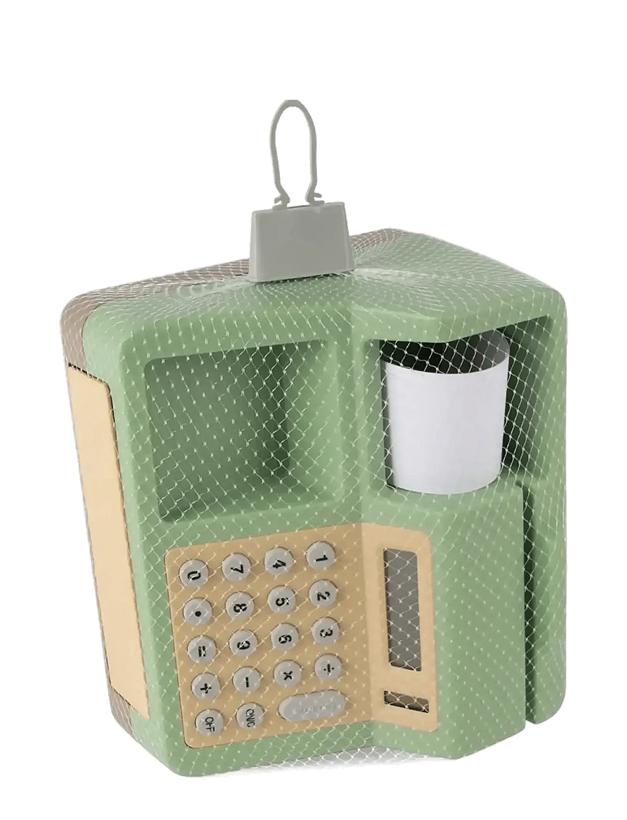 Dantoy - GG CASH REGISTER SET NET - legetøjskøbmandsboder - dust brown, gray, green, warm gray - 2