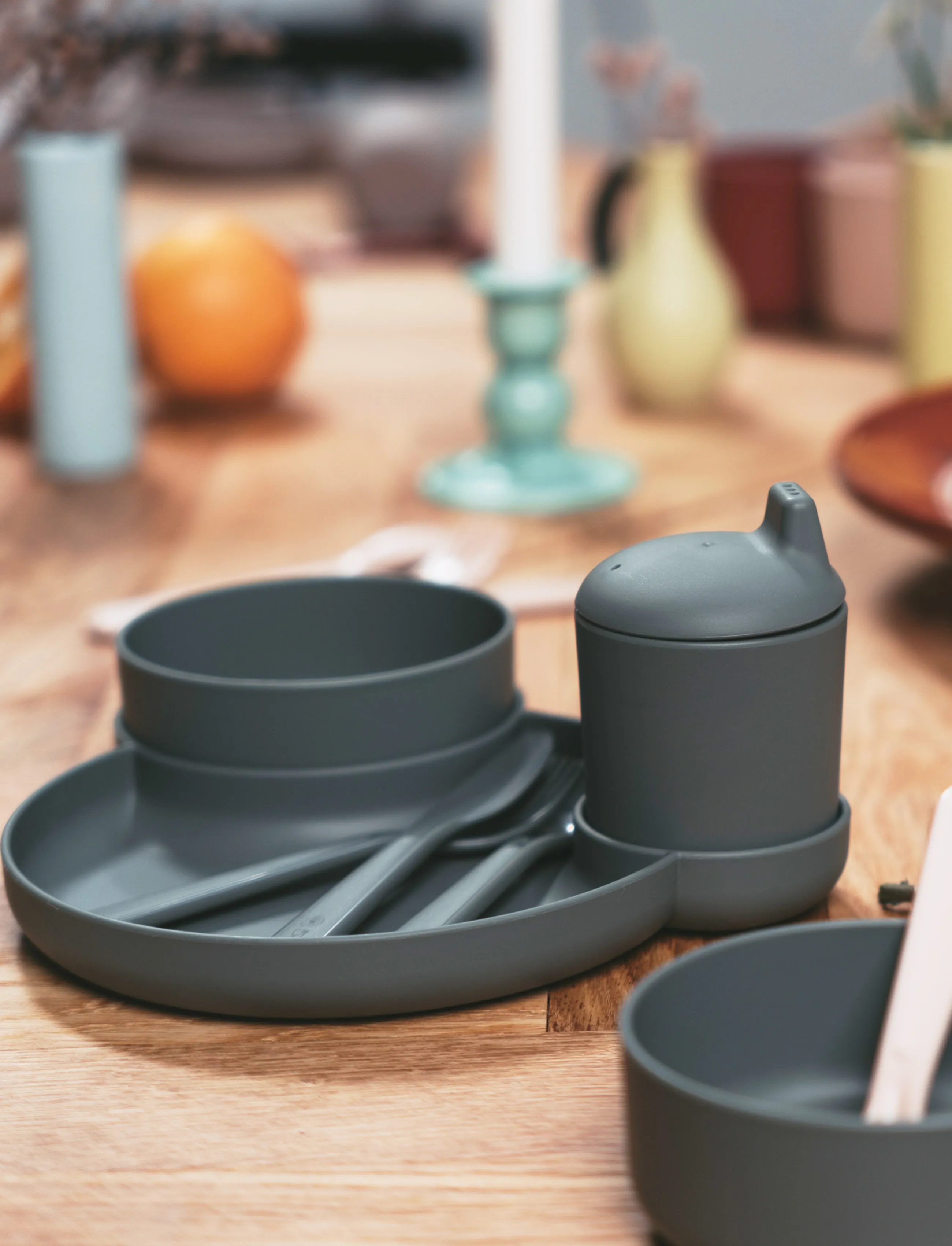 Dantoy - TINY BIO DINNER GIFTSET - essgeschirr - olive - 3