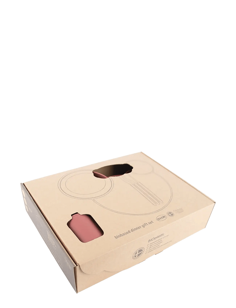 Dantoy - TINY BIO DINNER GIFTSET - serveringssæt - ruby red - 2