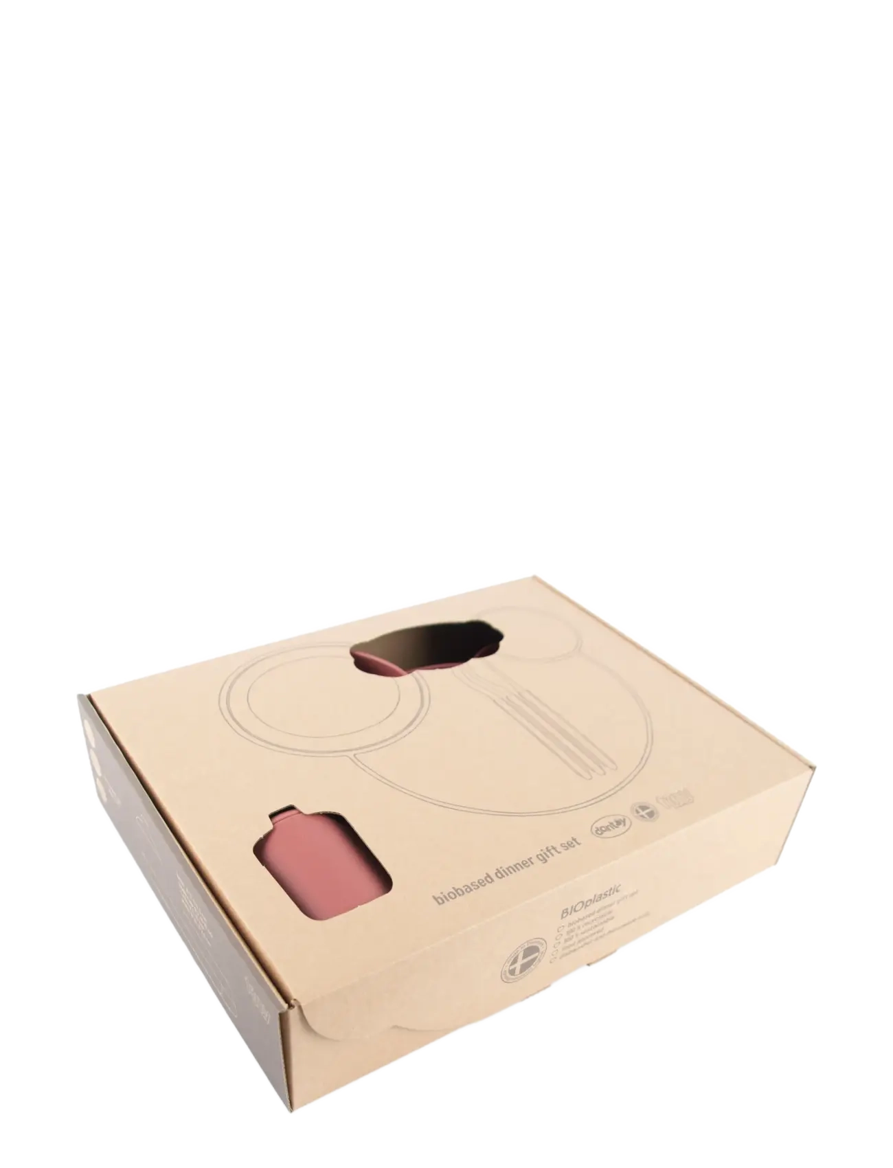 Dantoy - TINY BIO DINNER GIFTSET - essgeschirr - ruby red - 2