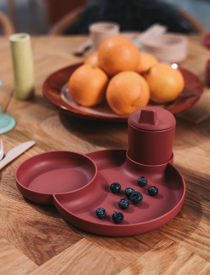 Dantoy - TINY BIO DINNER GIFTSET - serveringssæt - ruby red - 3