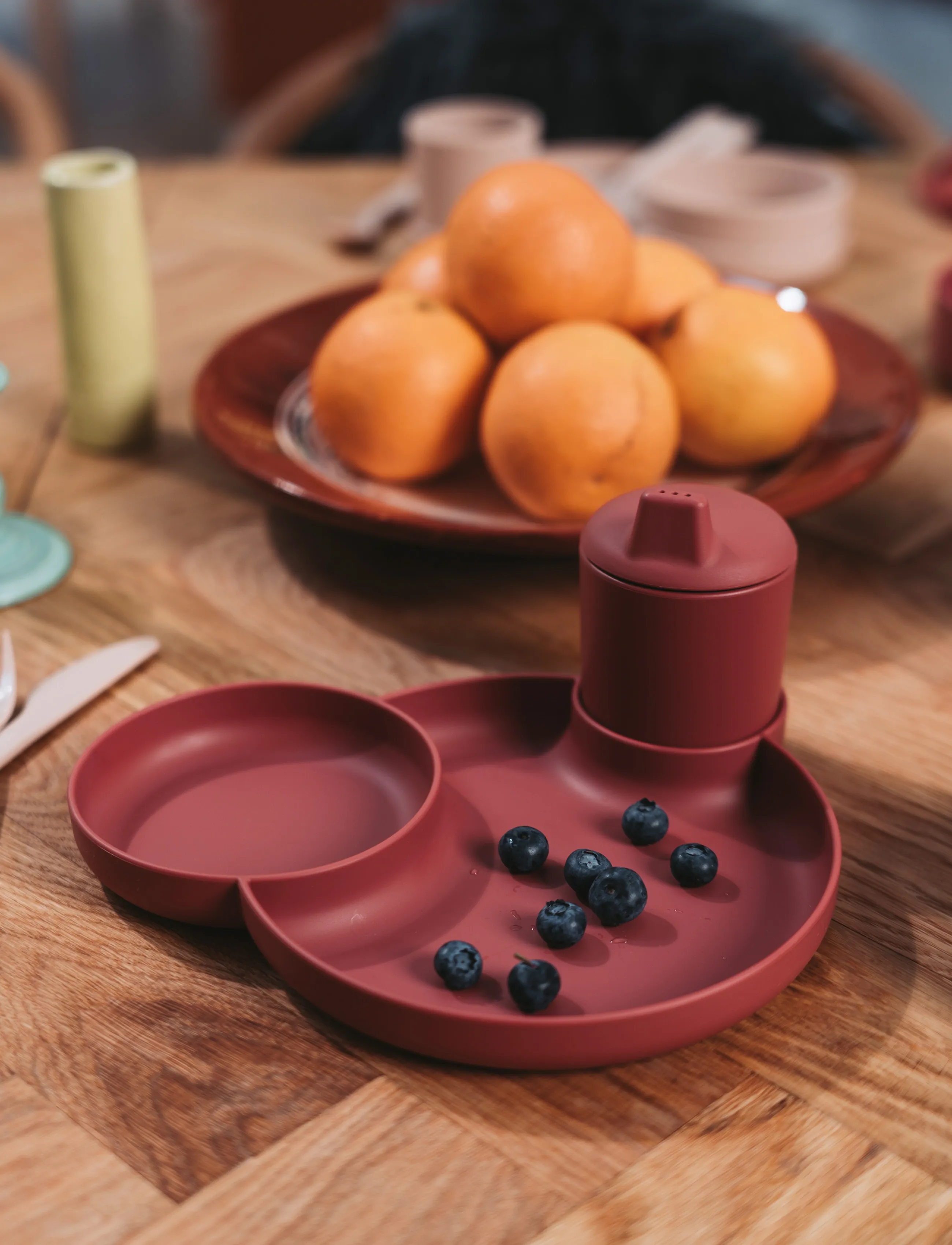 Dantoy - TINY BIO DINNER GIFTSET - essgeschirr - ruby red - 3