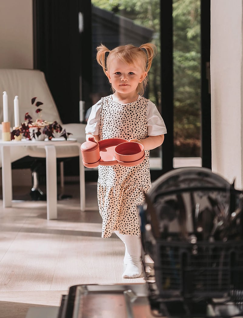 Dantoy - TINY BIO DINNER GIFTSET - serveringssæt - ruby red - 4