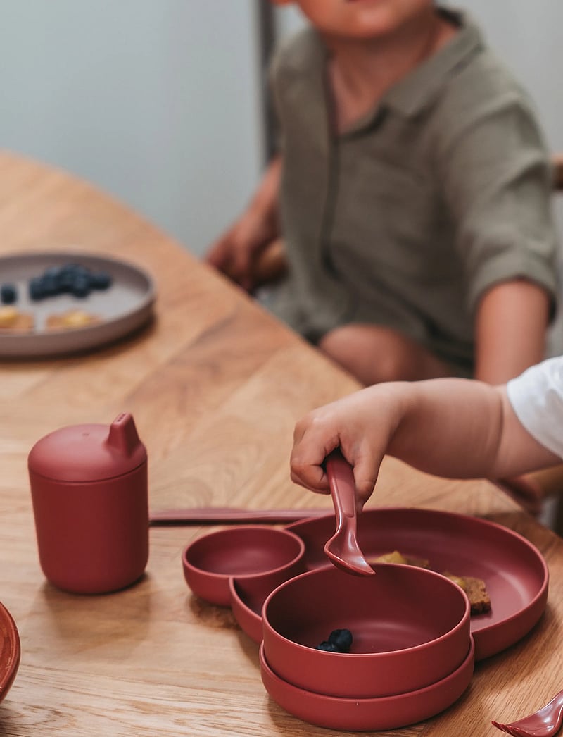 Dantoy - TINY BIO DINNER GIFTSET - serveringssæt - ruby red - 5