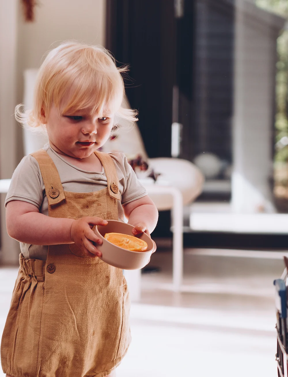 Dantoy - TINY BIOBASED BOWL SET - serveringssæt - nude and ruby red - 2
