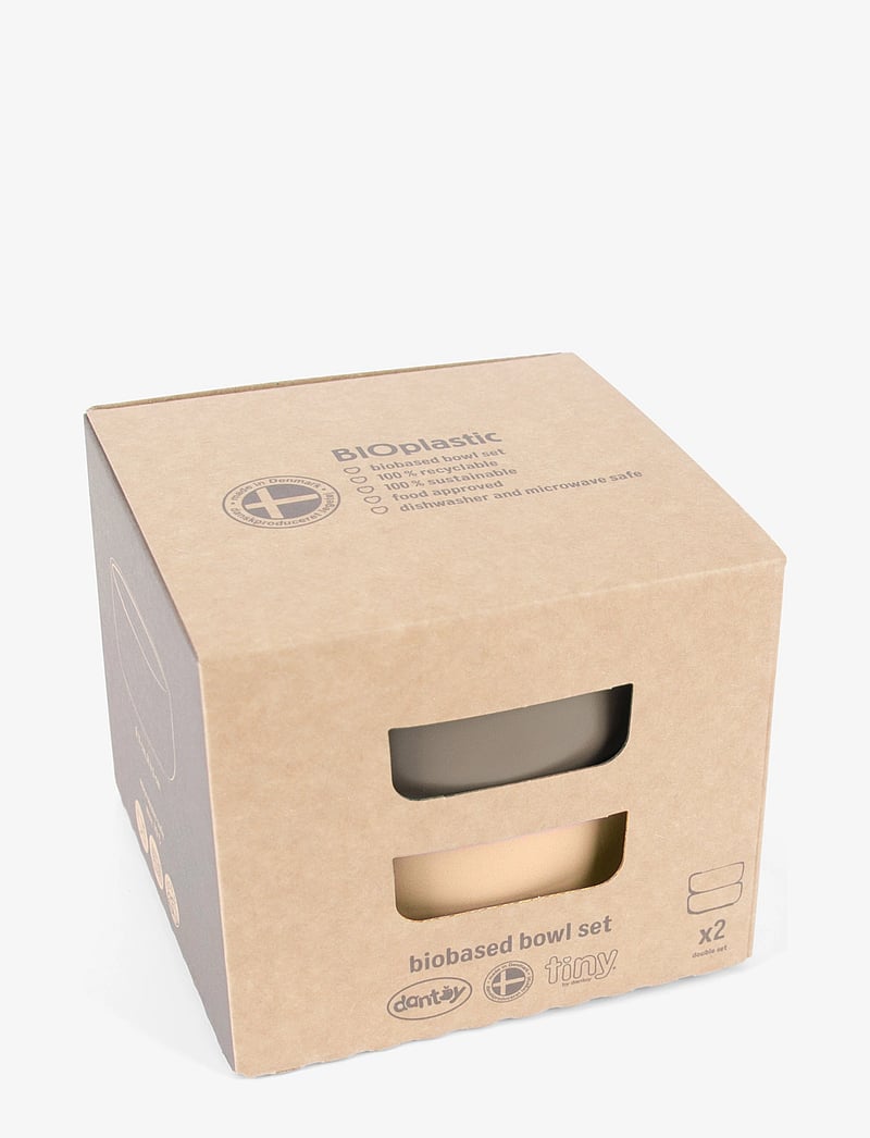Dantoy - TINY BIOBASED BOWL SET - serveringsset - nude and grey - 1