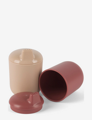 TINY BIOBASED SIPPY CUPS - NUDE AND RUBY RED