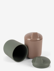 TINY BIOBASED SIPPY CUPS - OLIVE AND GREY