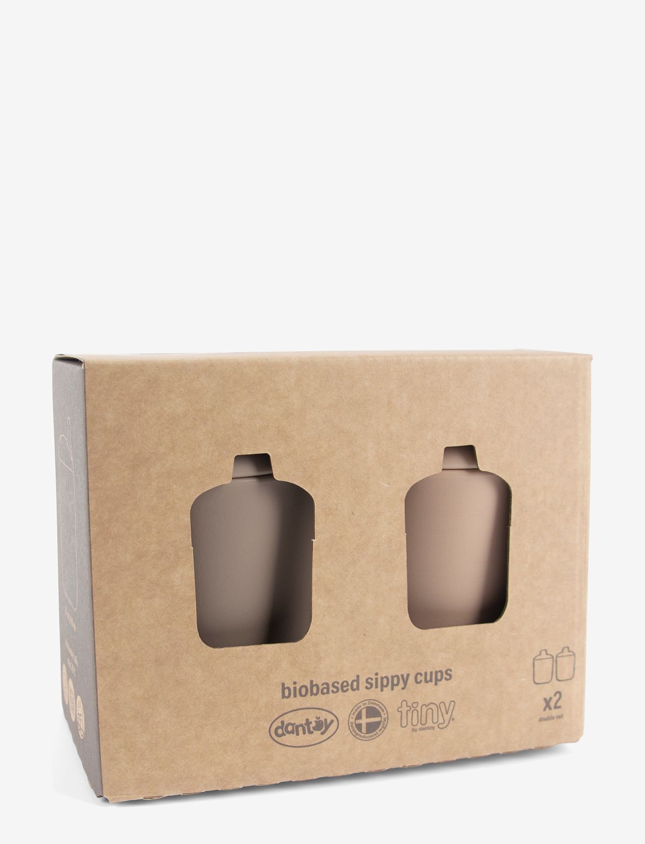 Dantoy - TINY BIOBASED SIPPY CUPS - sutteflasker - nude and grey - 1