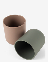TINY BIOBASED DRINKING CUPS - OLIVE AND GREY
