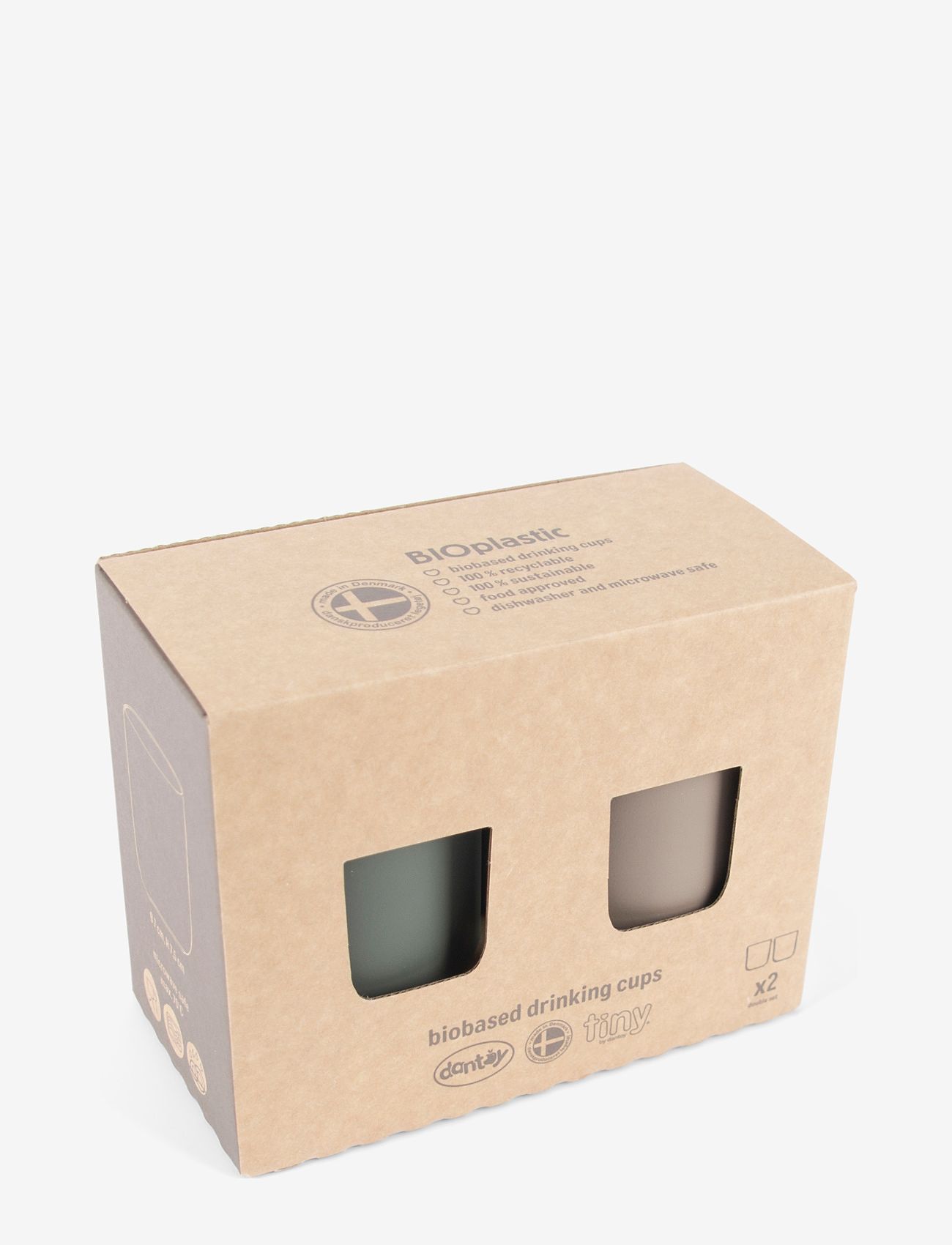 Dantoy - TINY BIOBASED DRINKING CUPS - alhaisimmat hinnat - olive and grey - 1