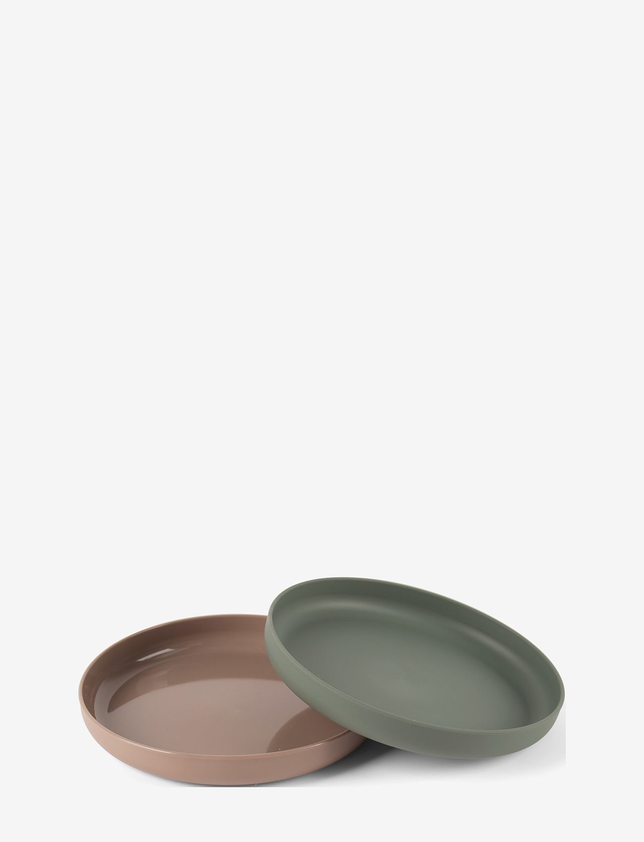 Dantoy - TINY BIOBASE DINNER PLATE SET - alhaisimmat hinnat - olive and grey - 0
