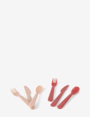 TINY BIOBASED CUTLERY SET - NUDE AND RUBY RED