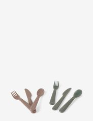 Dantoy - TINY BIOBASED CUTLERY SET - alhaisimmat hinnat - olive and grey - 0