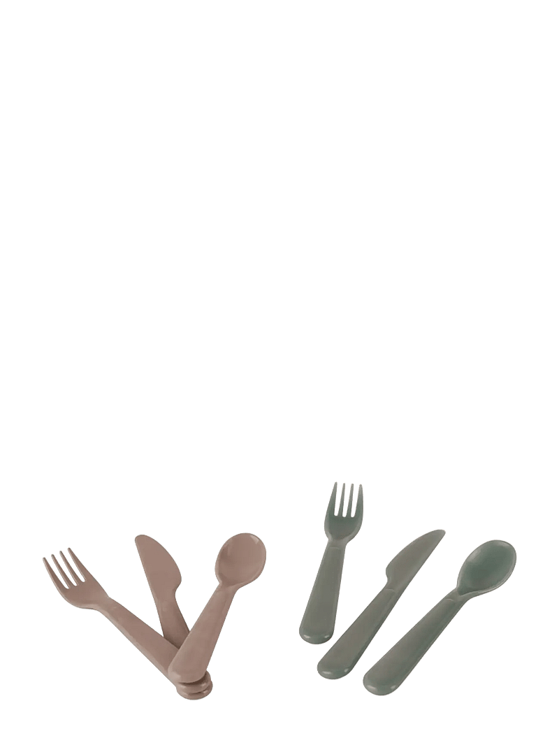 Dantoy - TINY BIOBASED CUTLERY SET - lapset - olive and grey - 0