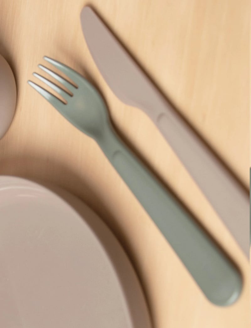 Dantoy - TINY BIOBASED CUTLERY SET - barn - olive and grey - 5