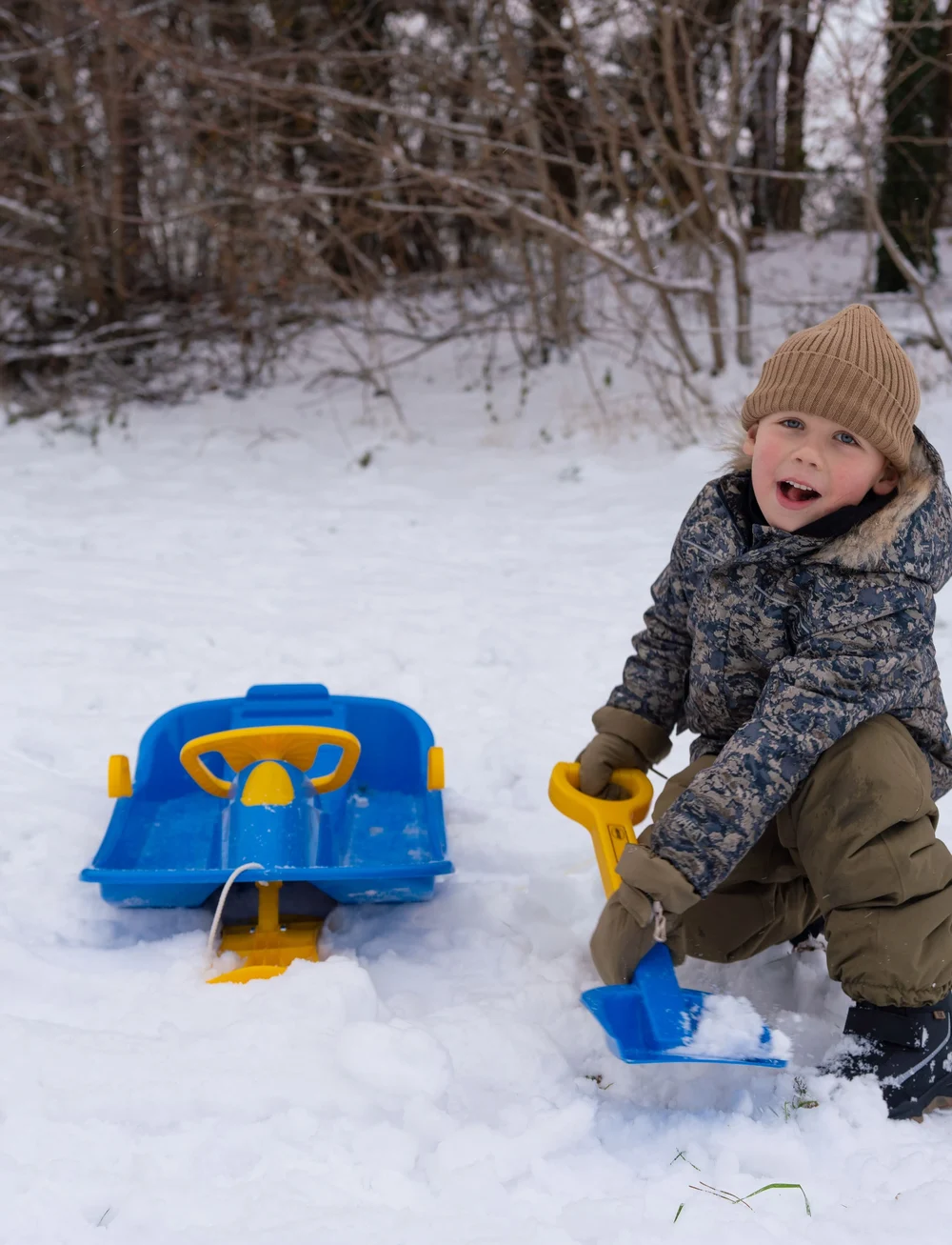 Dantoy - STEERABLE BOBSLED BLUE 95 CM - pulkor - blue - 3