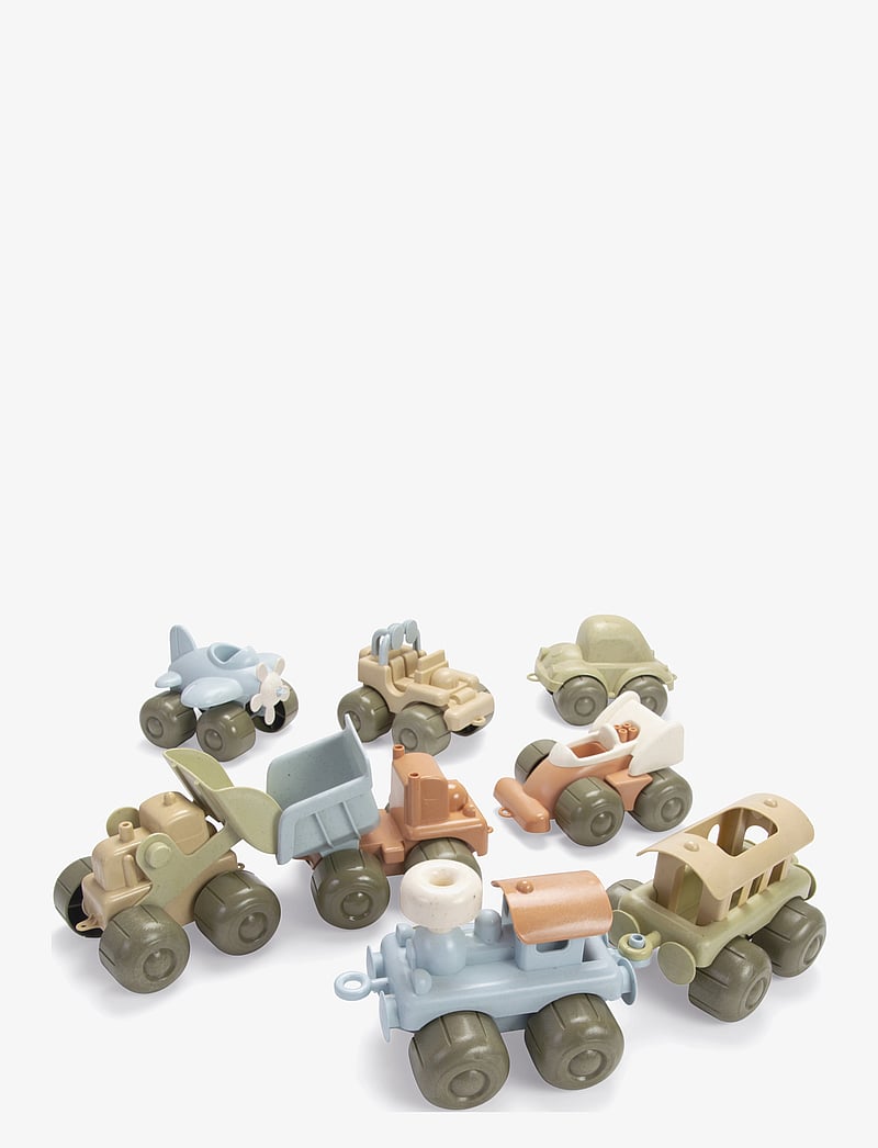Dantoy - BIO VEHICLES 8 PCS - traktorer - dusty green-blue-terracotta - 1