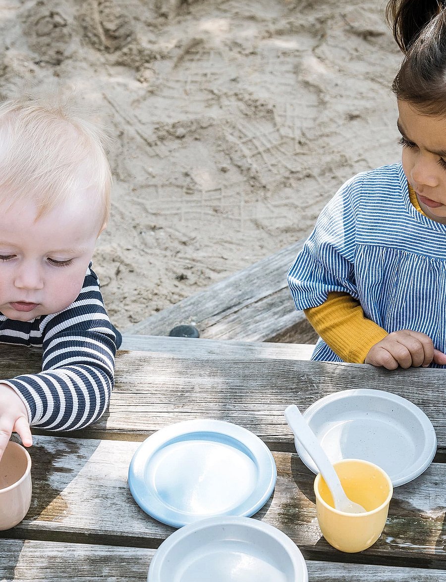 Dantoy - TINY BIO LUNCH SET 94 PC +1YEAR - sandlegetøj - dusty-blue, army-green, dusty-pink, dusty-yellow, grey - 2