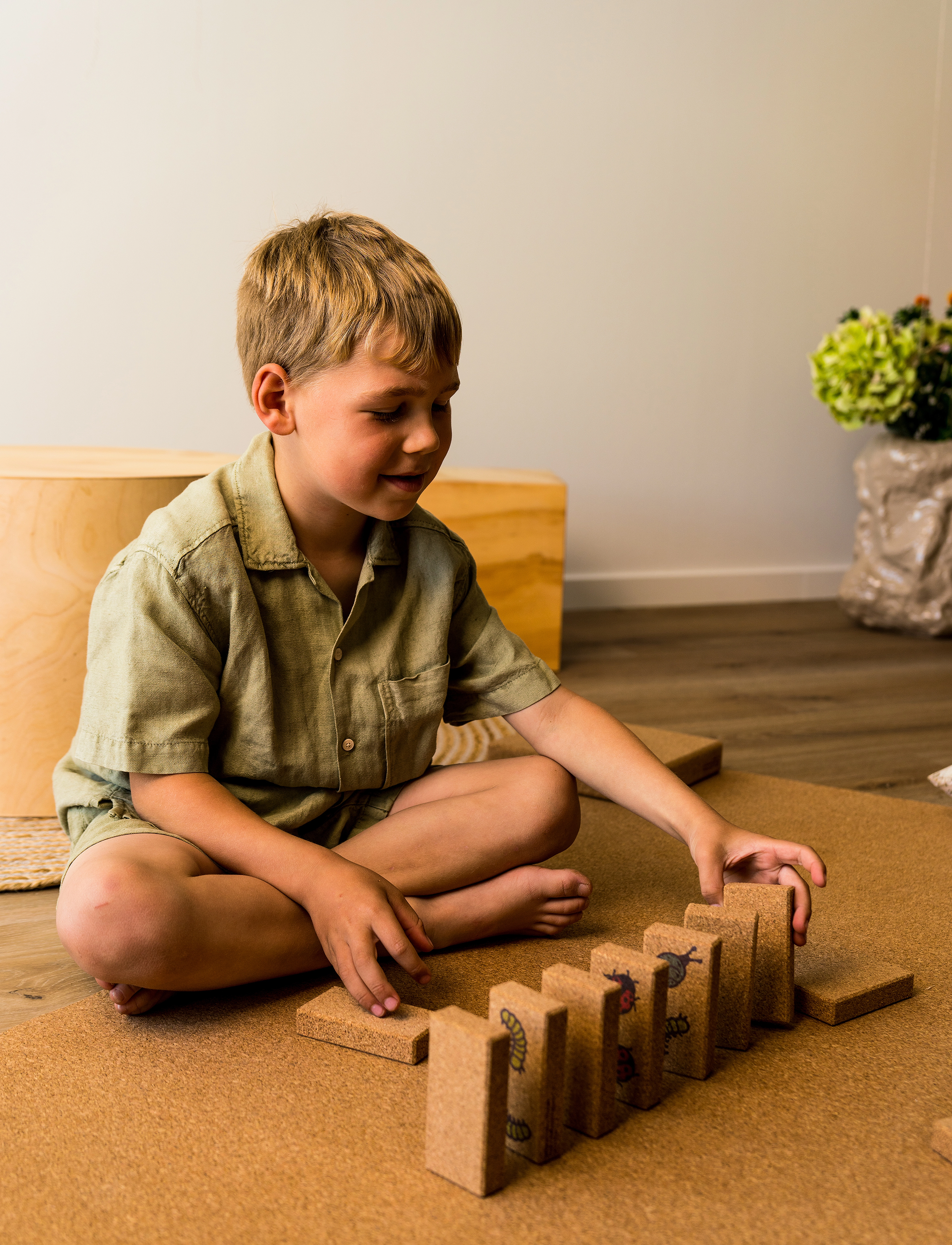 Dantoy - CORK DOMINOES 28PCS ASS - mixed colours - 3
