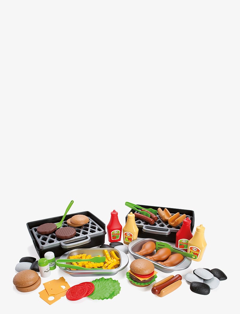 Dantoy - BBQ DELUXE SET-79 PCS CTN. - lekemat & lekekaker - red, brown, yellow, green, silver, white, black - 1